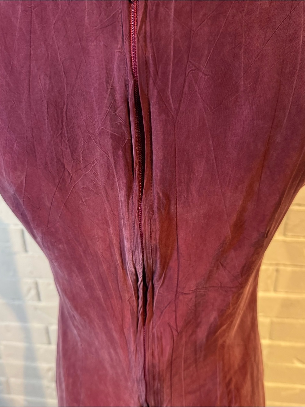 Vintage 90s Rabbit Rabbit Rabbit Maroon Mini Dress Womens 8 - Picture 6 of 10